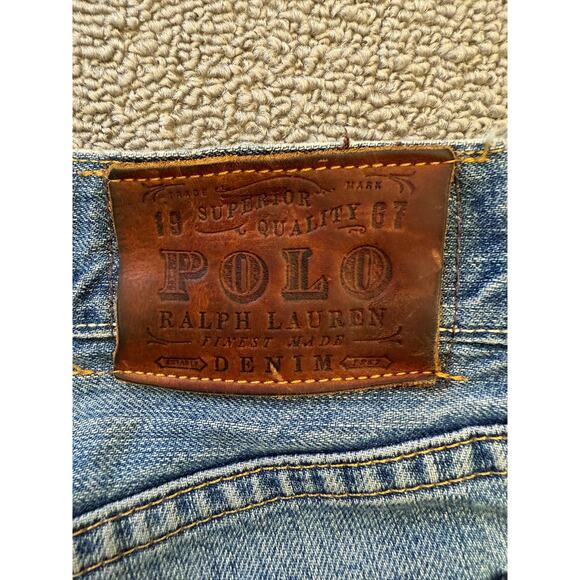 Polo Ralph Lauren Vintage Men's Jeans W33 L34 Straight Leg Blue Denim Authentic - Picture 4 of 16